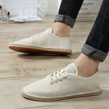 Linen canvas shoes