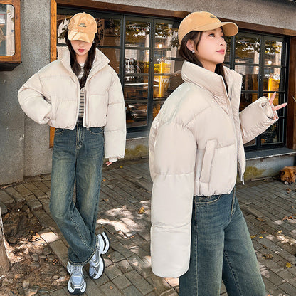 Stand-up Collar Thick Down Cotton Jacket Coat