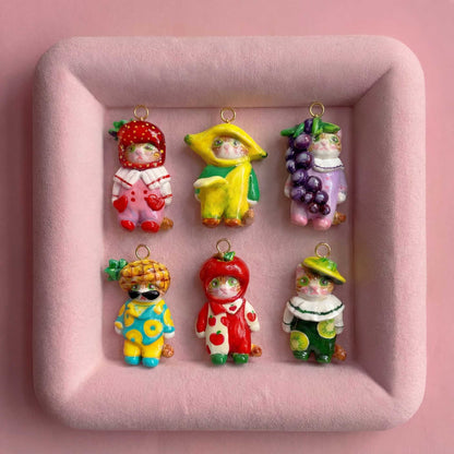 Cute Fruit-shaped Kitten Pendant