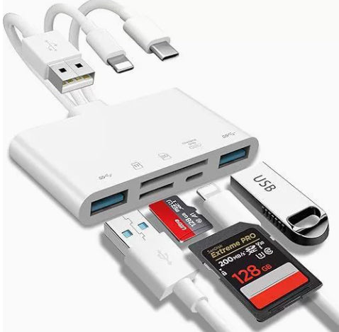Tablet DCF Card Camera TF Card Reader U Disk 3-in-1 Memory Card Expansion