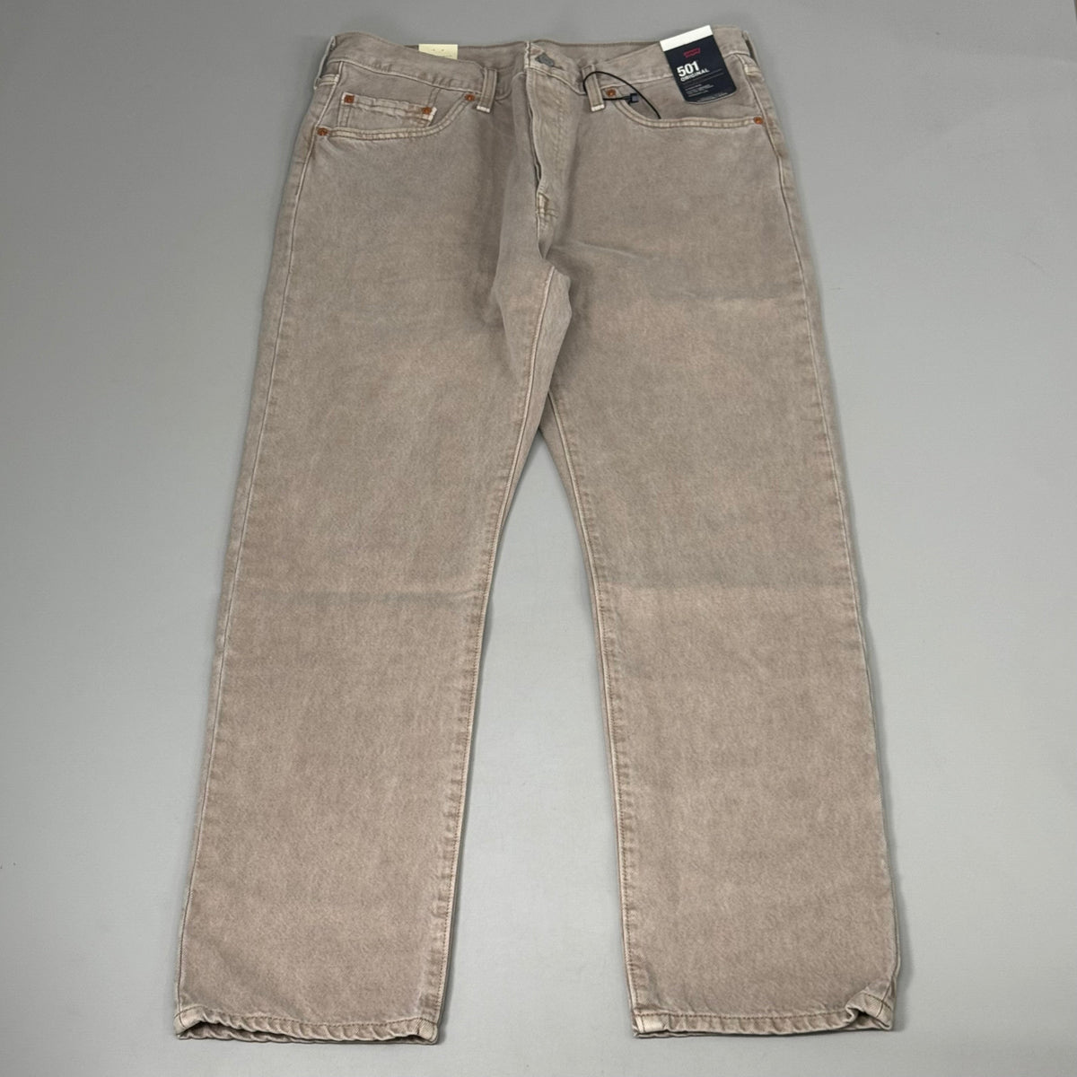 LEVIS 501 Original High Rise Straight Leg Jeans Women's Sz 32x30 Tan 125010525
