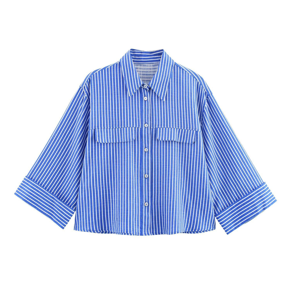 Retro-style Striped Blouse For Women