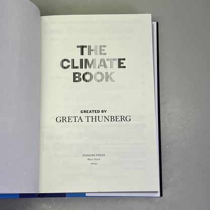 THE CLIMATE BOOK  Climatology The Facts & Solutions By Greta Thunberg Hardback