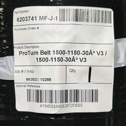 ProTurn Belt 1500-1150 Sz 15 5/8 X 15 5/8 X 26, Black 6203741 MF-J-1