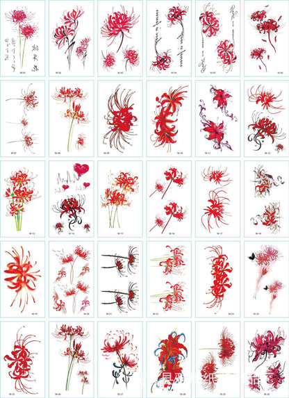 A set of 30 tattoo stickers