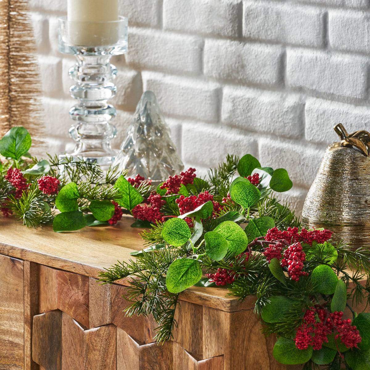 5' LEAVES/BERRY GARLAND