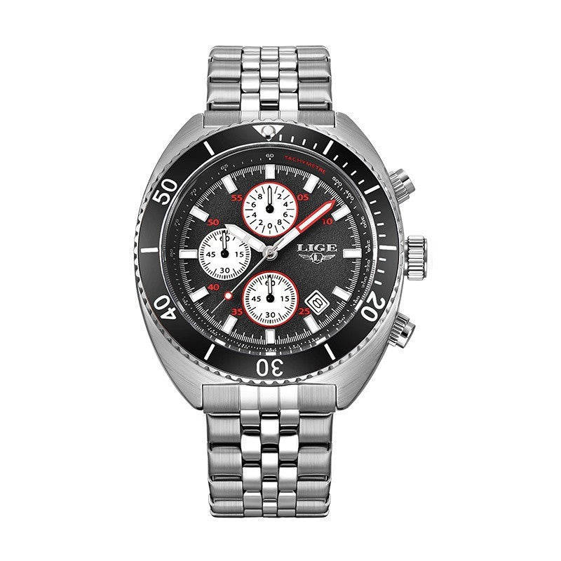 Multi-functional Student Men's Large Dial Waterproof Quartz Watch