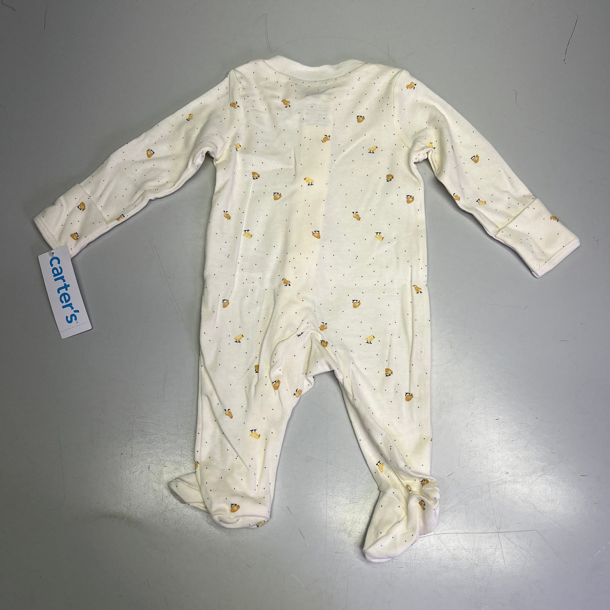 CARTERS (SET OF 2) Ducks Long Sleeve Bodysuits Baby's Sz 3M Yellow/White 1S959010