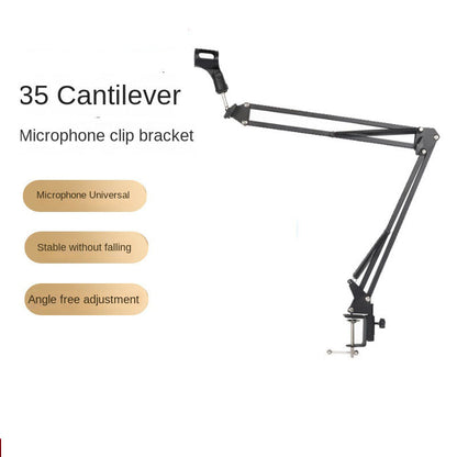 Desktop Microphone Stand Live Handheld Mic Holder Adjustable NB35 Boom Arm Microphone Bracket