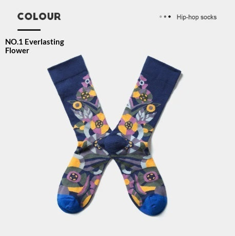 French Creative Socks Illustration Art Socks For Men And Women Couples