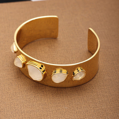 Classic crystal cashemire water drop open bracelet versatile advanced ins