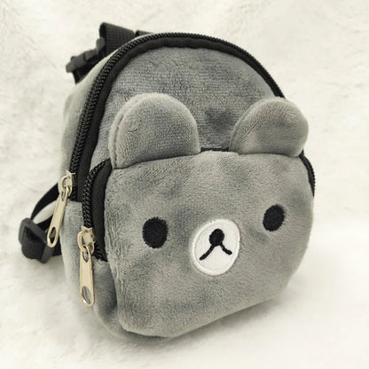 Pet Dog Backpack Durable Puppy Self Carry Backpack Adjustable Leash Cartoon Portable Harness Teddy Dog Outdoor Snack Bag