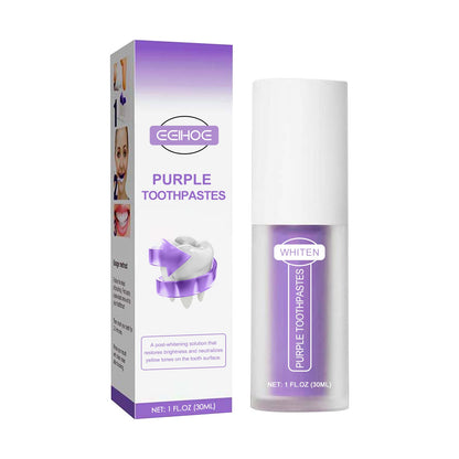 V34 Purple Toothpaste, Repair Teeth Mouth Clean Breath Fresh White Toothpaste