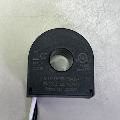 SCHNEIDER ELECTRIC Split Core Current Transformer  50A CT 16" Lead METSEHDPM150A16