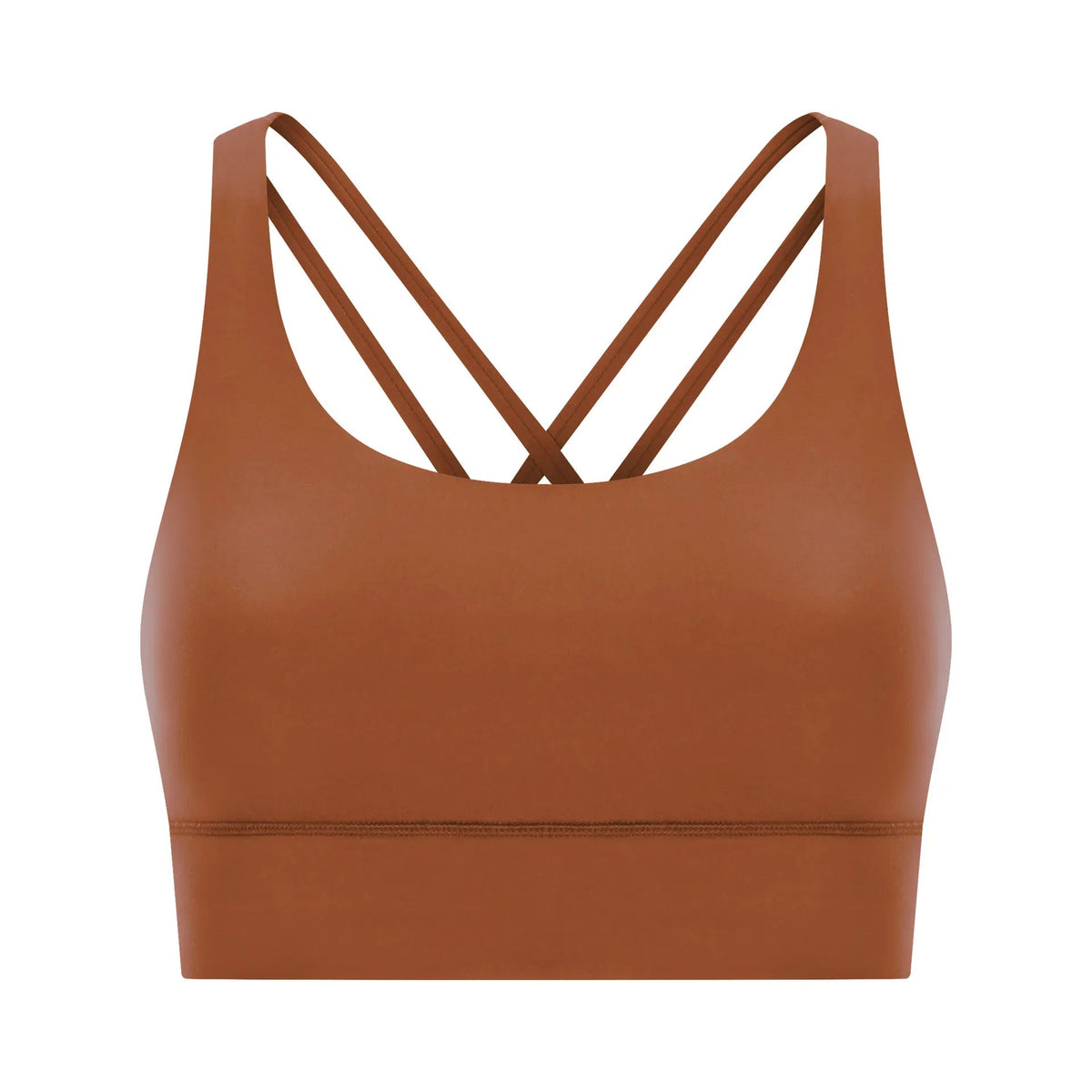Cross back yoga bra brushed bare high-strength shock-absorbing gathering sports vest for women