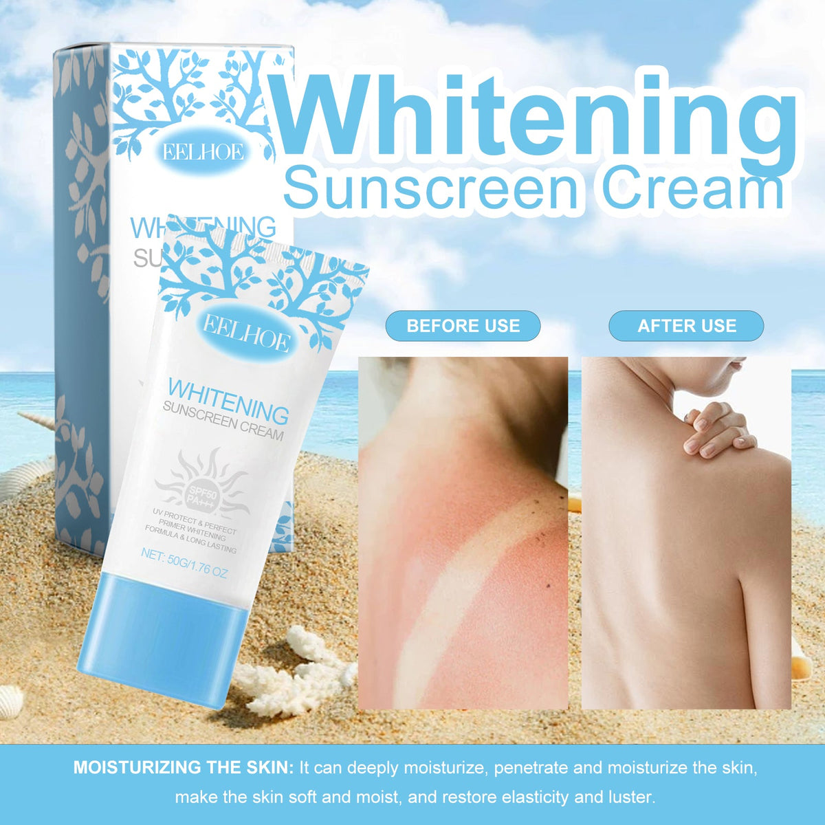 Nicotinamide Whitening Protective Cream, Summer Outdoor Protection Isolation Moisture Clear, Refreshing And Non-Sticky