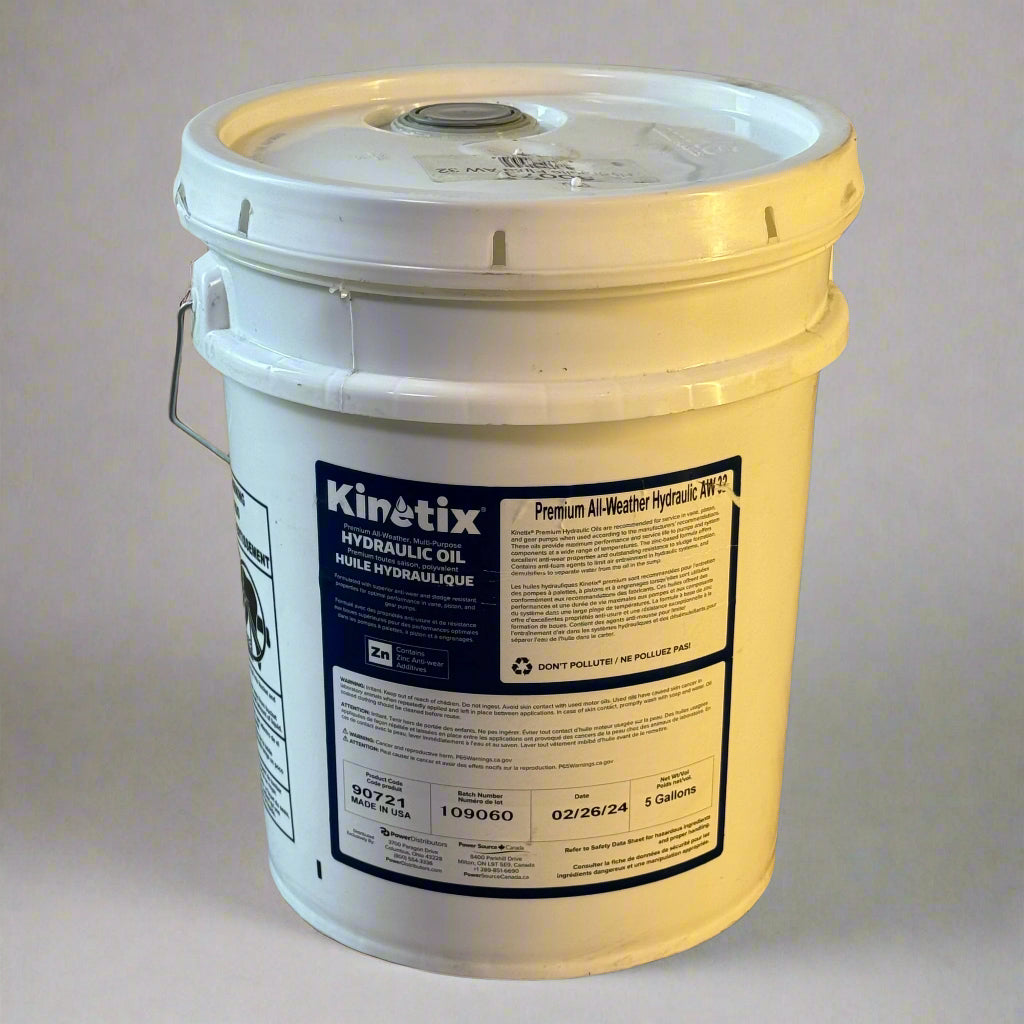 KINETIX Hydraulic Oil 5 Gallons White 90721
