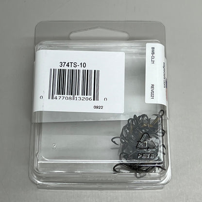 EAGLE CLAW (5 PACK) Curved Point 2X Treble Lure Repla Bronze #10 20 pc 374TS-10