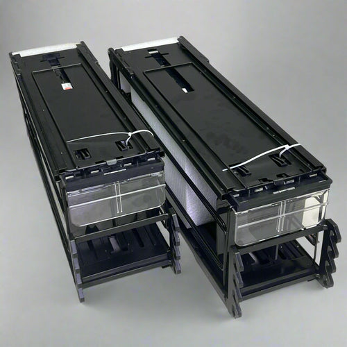 STEPHEN GOULD CORP (4 PACK) 18.67" Slim Line Double Pushers Tray With Bed Black