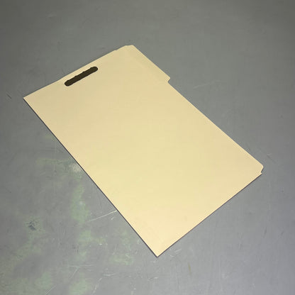 SMEAD (50 PACK) Manila Fastener File Folders W/ Reinforced Tab Legal Tan 19537