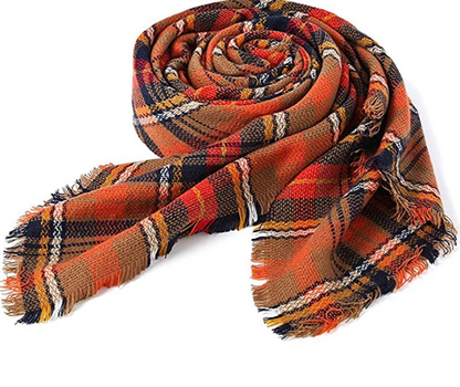 women scarves-grey brown