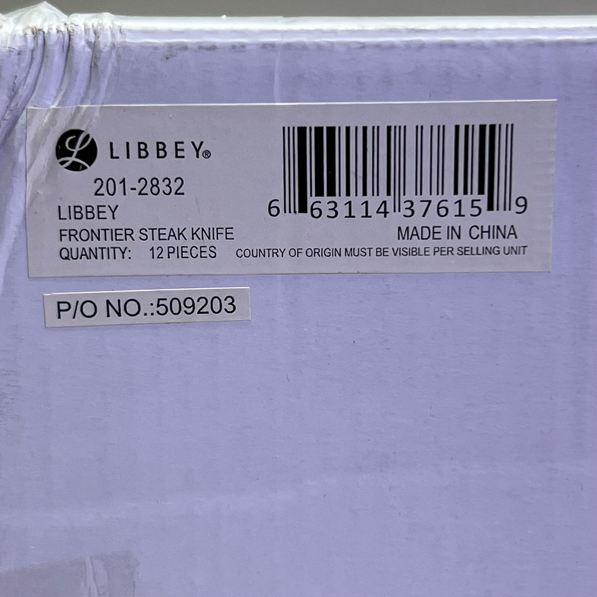 LIBBEY (12 PACK) 1/4" Serrated Frontier Steak Knife W/ Brown Handle Grey 201-2832