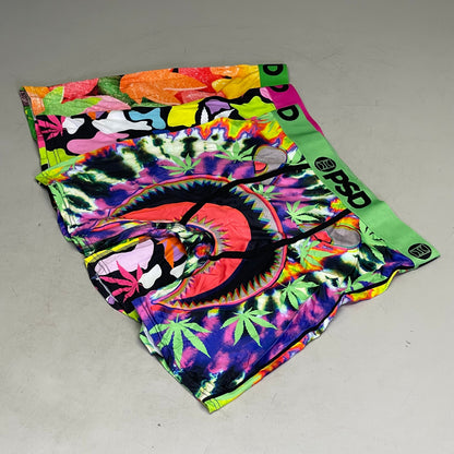 PSD (3 PACK) Neon Cannabis Men's Boxer Briefs Large NEON CANNABIS