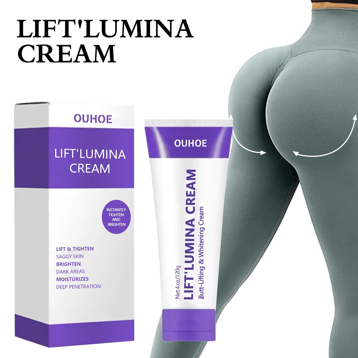 Butt Lift Whitening Cream, Butt Lift Massage Firming Butt Whitening Moisturize Cream