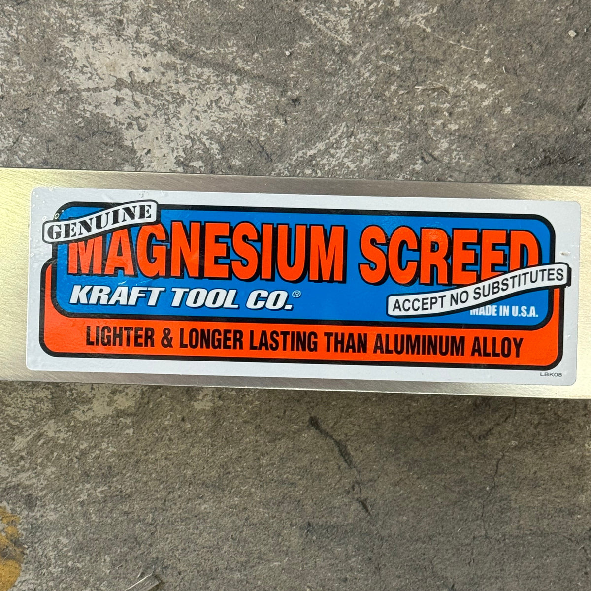 KRAFT TOOL CO. Magnesium Screed 240”x1-1/20”x3-1/2” CC620