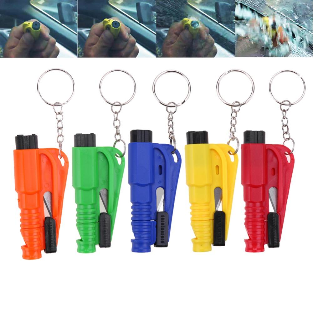 Emergency Mini Safety Hammer Auto Car Window Glass Breaker Keychain Escape Tool