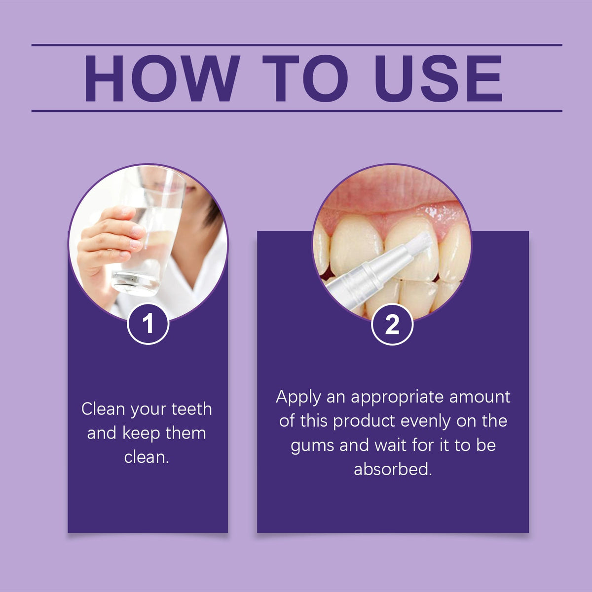 Purple Gum Care Gel Deep Cleans Stains And Gently Protects Gums For Dental Care