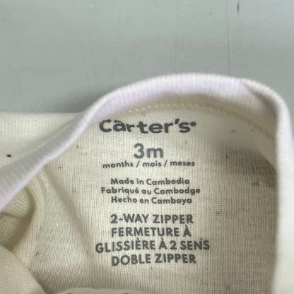 CARTERS (SET OF 2) Ducks Long Sleeve Bodysuits Baby's Sz 3M Yellow/White 1S959010