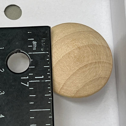 MAINSTAYS (2 PACK, 10 KNOBS EACH) Round Cabinet Knobs 1-1/2" Dia Unfinished Wood