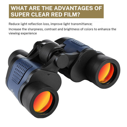 60x60 Telescope High magnification low light night vision red film outdoor Golden Eagle Telescope with label