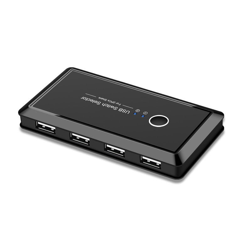 Printer sharer 4-port USB shared with 2 computers mouse and keyboard 2-inch and 4-out automatic switch