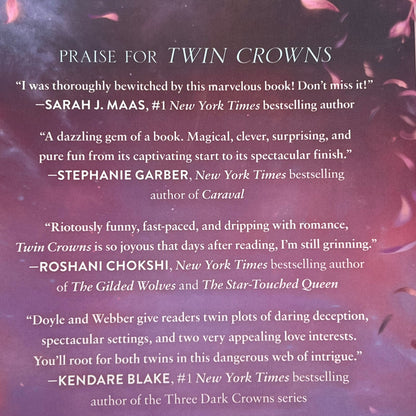 CURSED CROWNS  Fantasy Hardback Book By Catherine Doyle & Katherine Webber