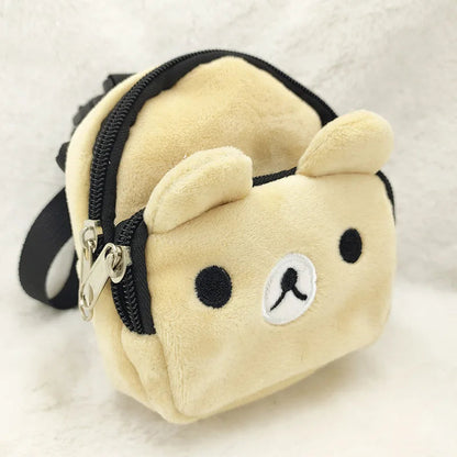 Pet Dog Backpack Durable Puppy Self Carry Backpack Adjustable Leash Cartoon Portable Harness Teddy Dog Outdoor Snack Bag