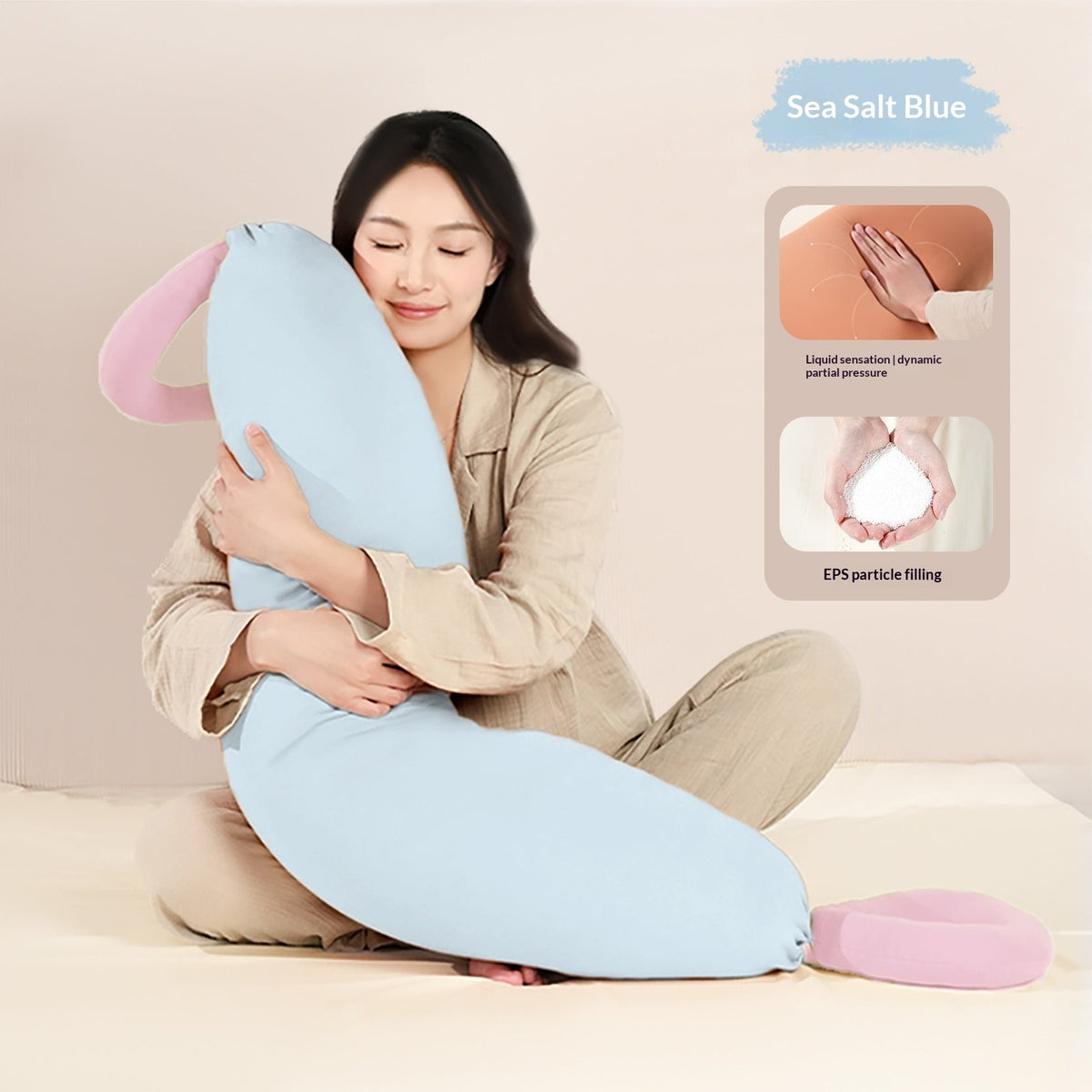 Pregnancy Pillow For Back Support And Side Sleeping With Belly Support