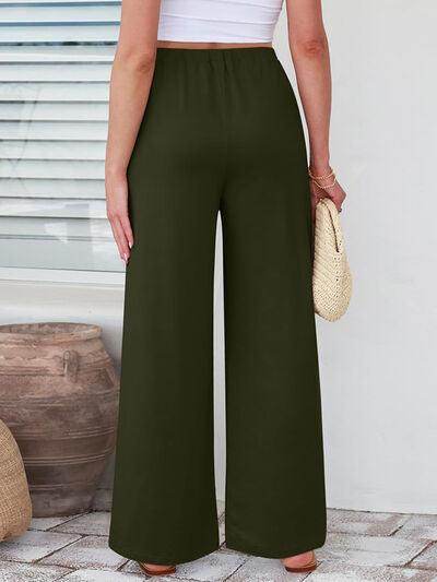 Elastic Waist Wide Leg Pants for Women in Various Sizes