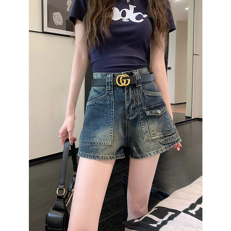Loose-fitting Slimming Denim Shorts For Women