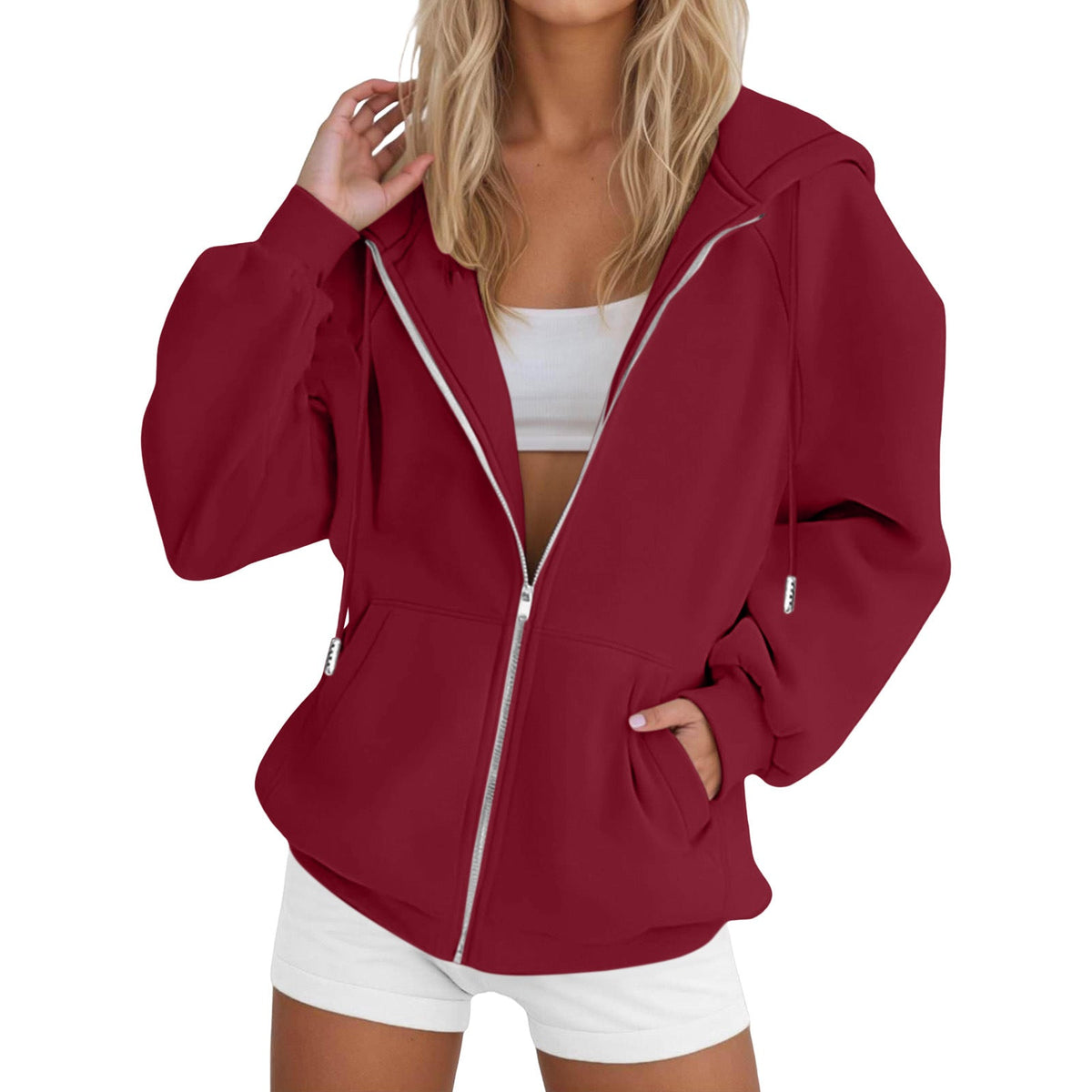 Laid-back Casual Figure-flattering Cardigan Top