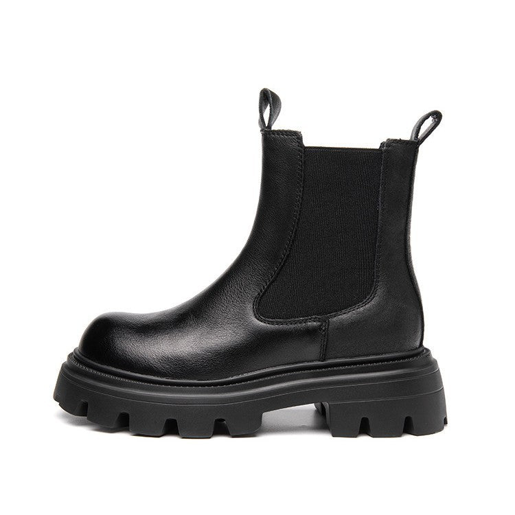 Women's Leather Thick-soled Leather Martin Boots