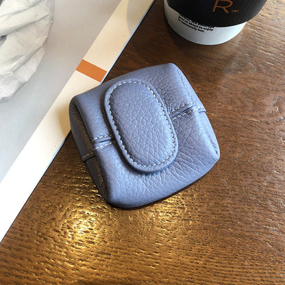 Coin Purse Women's Buckle First Layer Cowhide Coin Purse Key Case Carry Bag