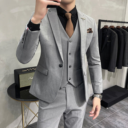 Wedding Dress Suit 3-piece Business Men's Suit