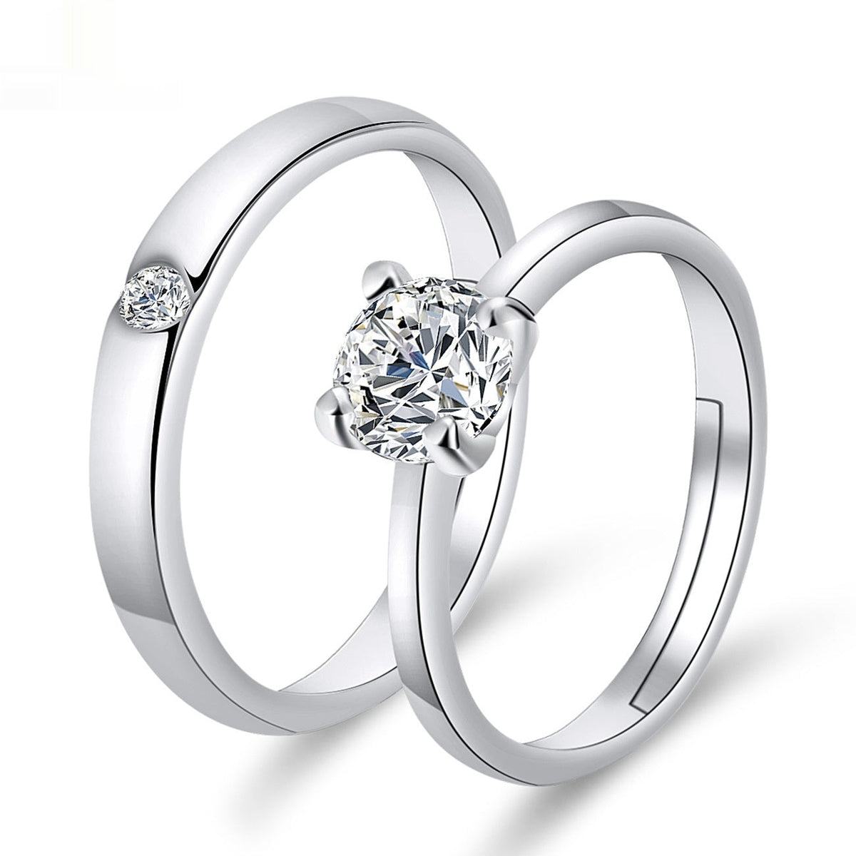 Moissanite Engagement Couple Couple Rings