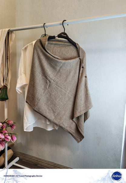 Versatile Slouchy Knit Vintage Womens Shawl With A Sophisticated Touch