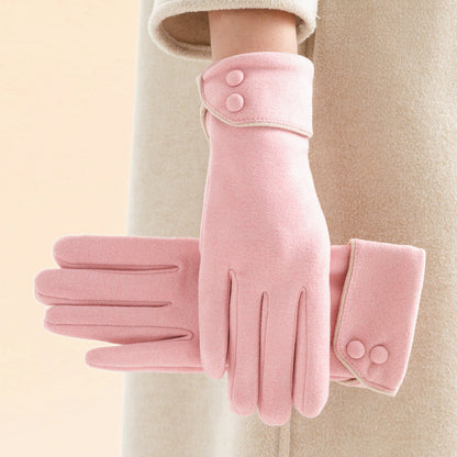 Women's Fleece-lined Warm Graceful Bow Gloves