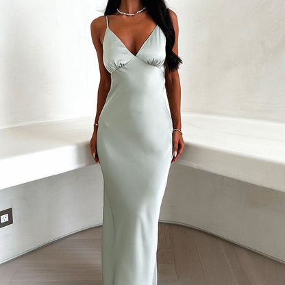 Elegant Strap V-neck Bodycon Dress