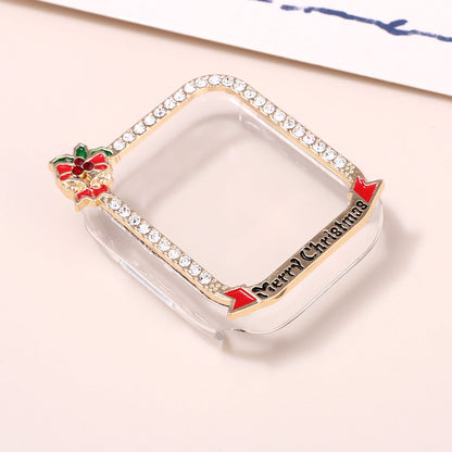 New Christmas Watch Strap Suitable For IWatch Chain Case Iwatch56789Sechristmas