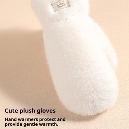 Plush Winter Warmth Fleece-lined Thickened Outdoor Cold-proof Windproof